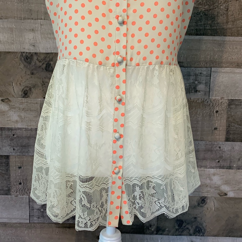 Aniina Sleeveless Polka Top with Peter Pan collar Size M - Picture 8 of 16